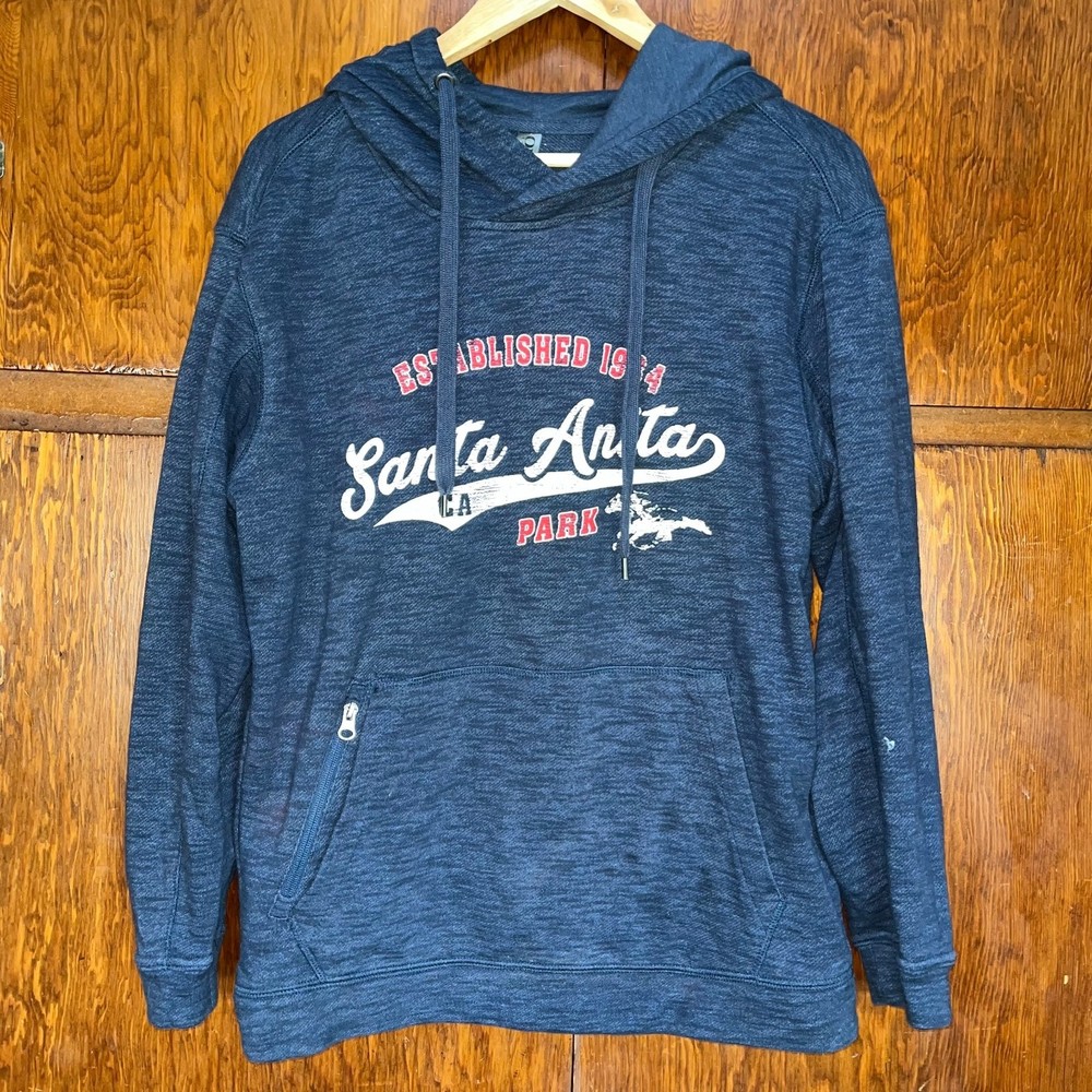 Santa Anita California Navy Blue Hoodie Sweatshirt Women's Small